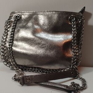 MICHAEL Michael Kors Whipped Chelsea Silver Metallic Crossbody